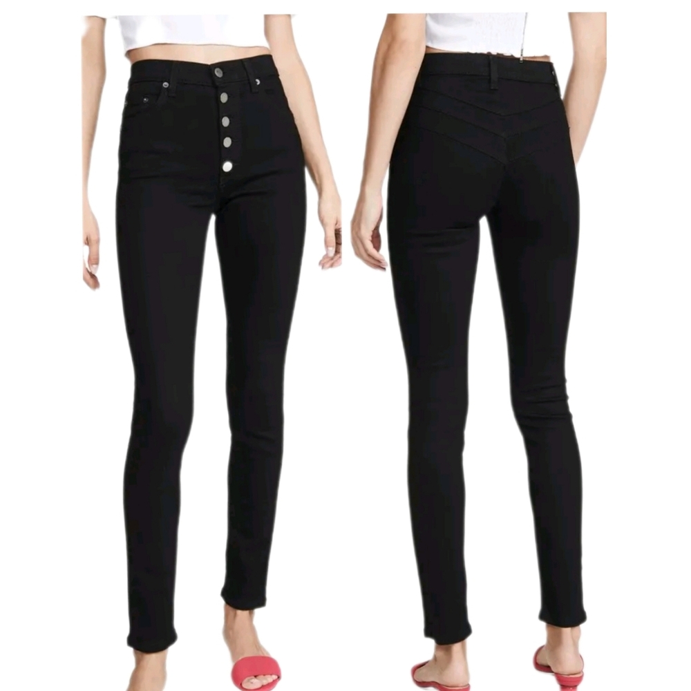 Reformation Jeans Cory High & Skinny Black Jeans